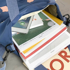 Large Capacity Tote Bags Canvas Shoulder Bags Girls Student School Book Bag