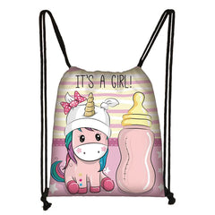 Unicorn Backpack for Teenager Girl Storage Bags Women Shopping Bag