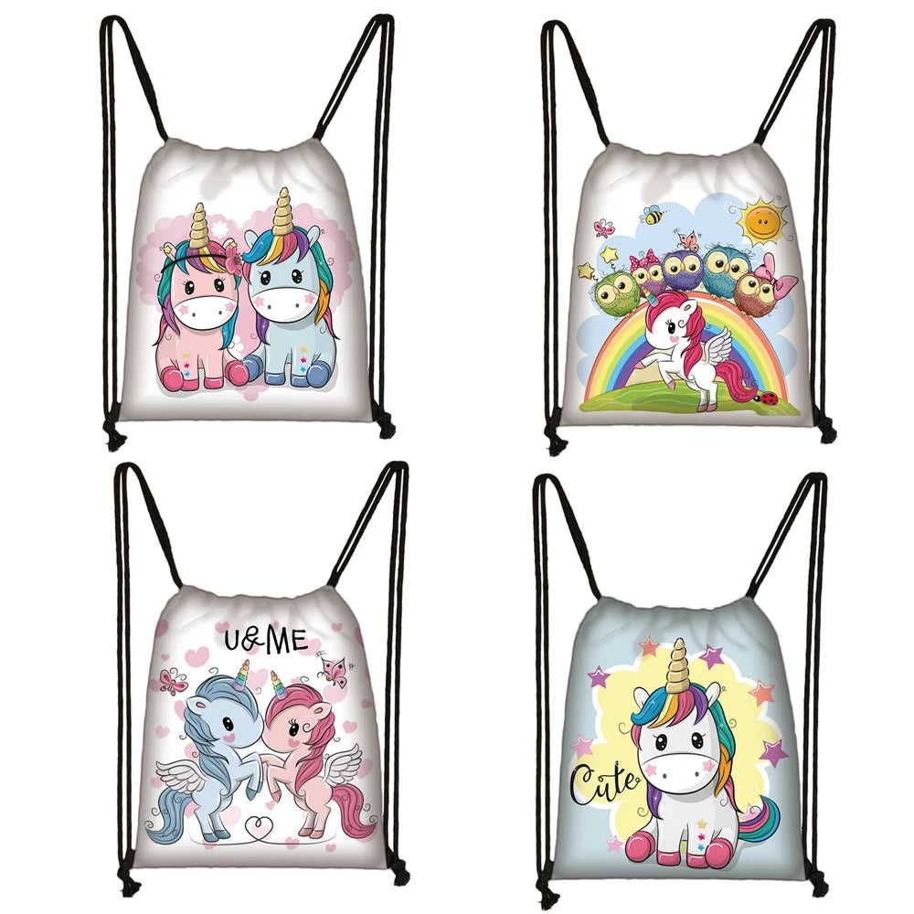 Unicorn Backpack for Teenager Girl Storage Bags Women Shopping Bag