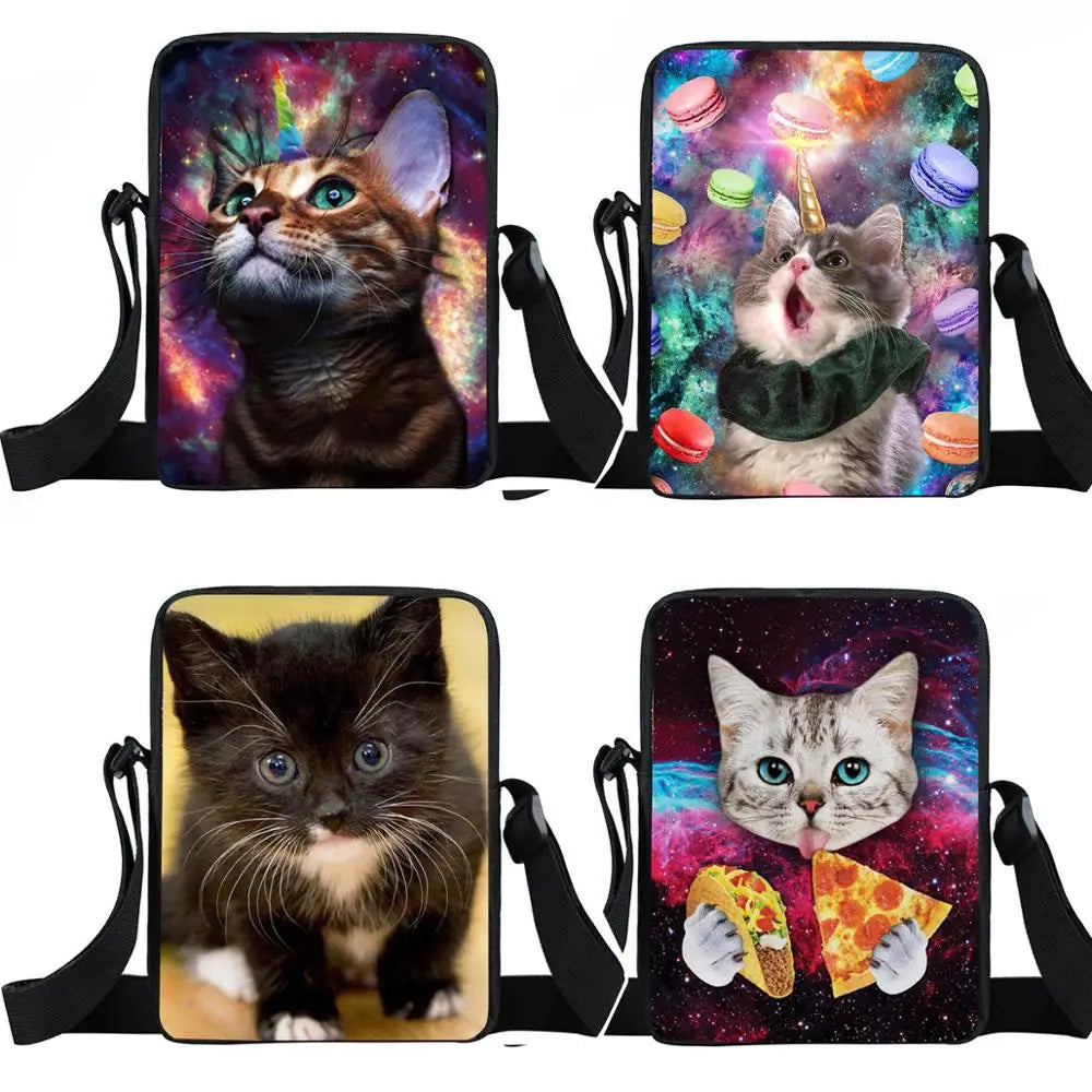 Unicorn Cat Crossbody Bag Women Handbag Satchel Shoulder Bag