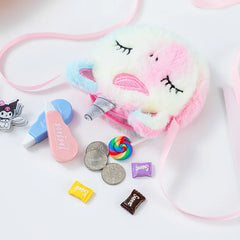 Unicorn Children Shoulder Bag Plush Toys Cartoon Coin Purse Girls Wallet Bag