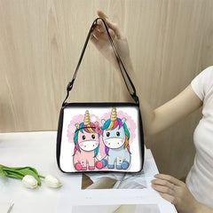Unicorn Print Handbag Women Underarm Bags Purse Leisure Shoulder Bag