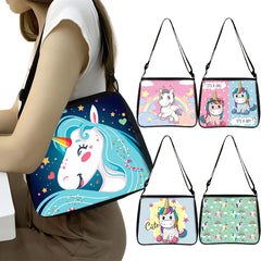 Unicorn Print Handbag Women Underarm Bags Purse Leisure Shoulder Bag