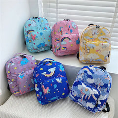 Unicorn Rainbow Kindergarten SchoolBags Kids Castle Cartoon Backpack