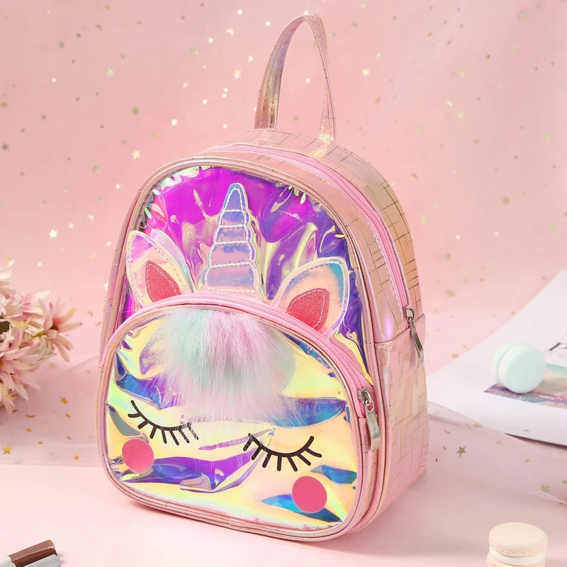 Unicorn Sequins Kids School Backpack for Girls, Cartoon Backpacks