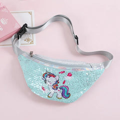 Unicorn Waist Bag Fanny Pack Sequins Girls Purse Kids Waist Packs