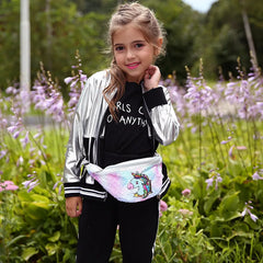 Unicorn Waist Bag Fanny Pack Sequins Girls Purse Kids Waist Packs