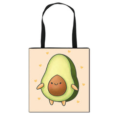 Avocado Fresh Shoulder Bag Women Totes Storage Travel Shopping Gift