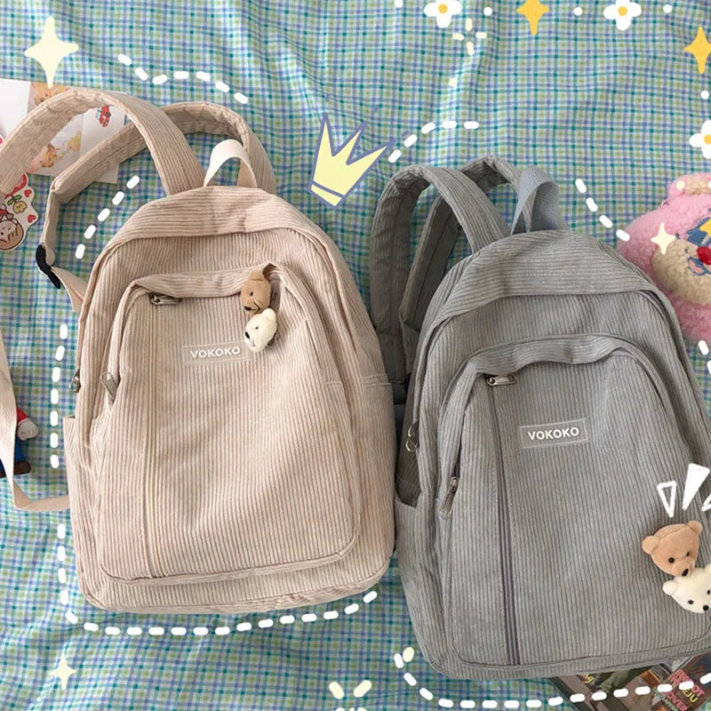 Waterproof Nylon Backpack for Women School Bags Large Capacity Schoolbag