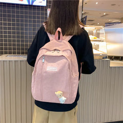 Waterproof Nylon Backpack for Women School Bags Large Capacity Schoolbag