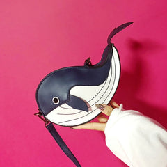 Whale Pu Leather Flap Clutch Shoulder Bag Crossbody Mini Messenger Bag for Women