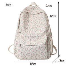 Nylon Female Casual Travel Backpack High Flower School Backpack
