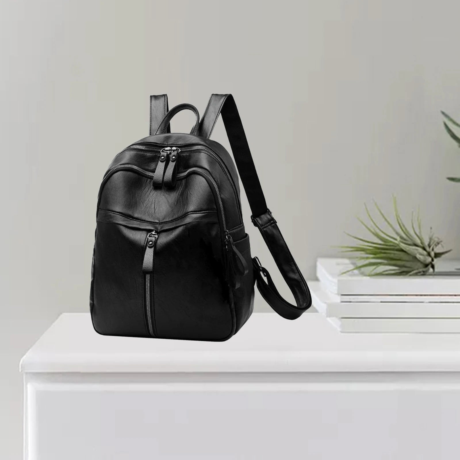 Women Backpack PU Leather Leisure Travel Bookbag