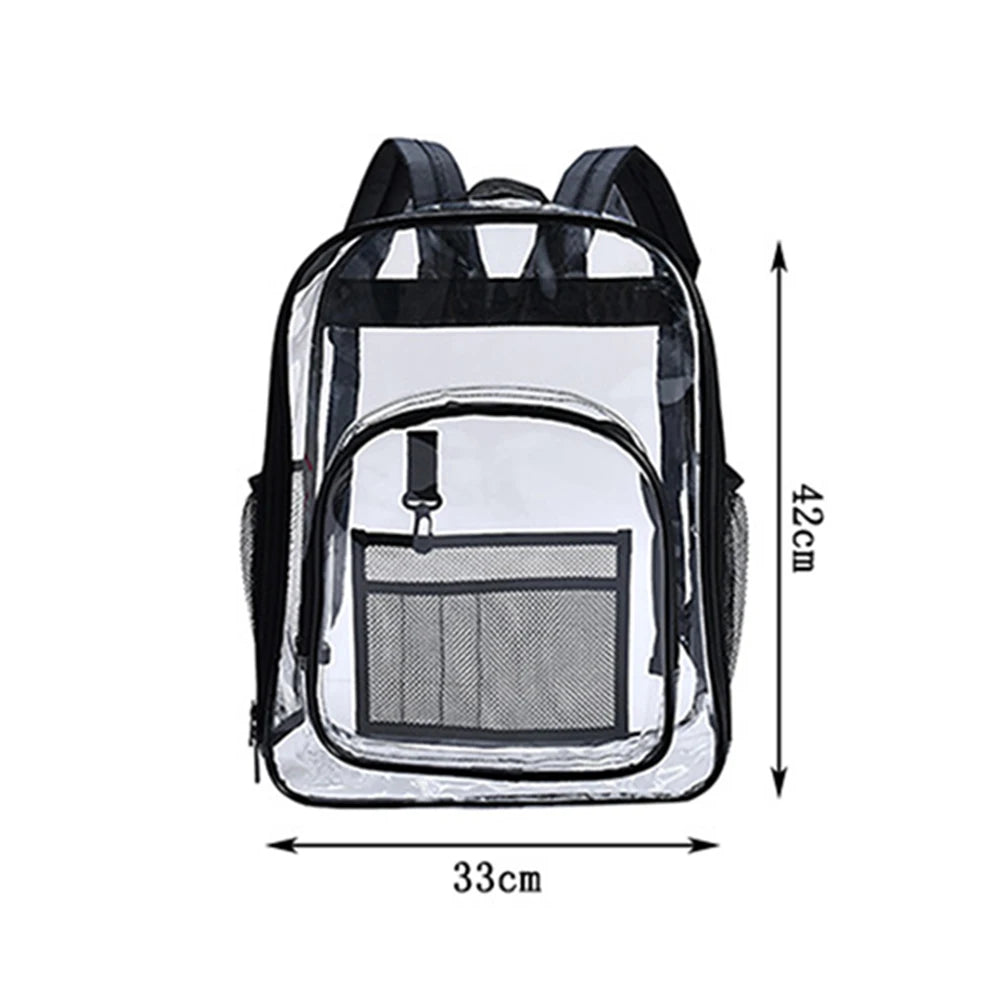 Women Backpack Preppy Multi-Pocket PVC Schoolbag College Laptop Book Bags