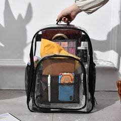 Women Backpack Preppy Multi-Pocket PVC Schoolbag College Laptop Book Bags