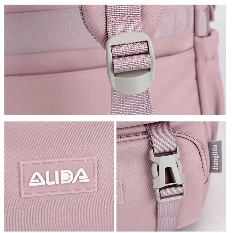 Nylon School Backpack for Female Students