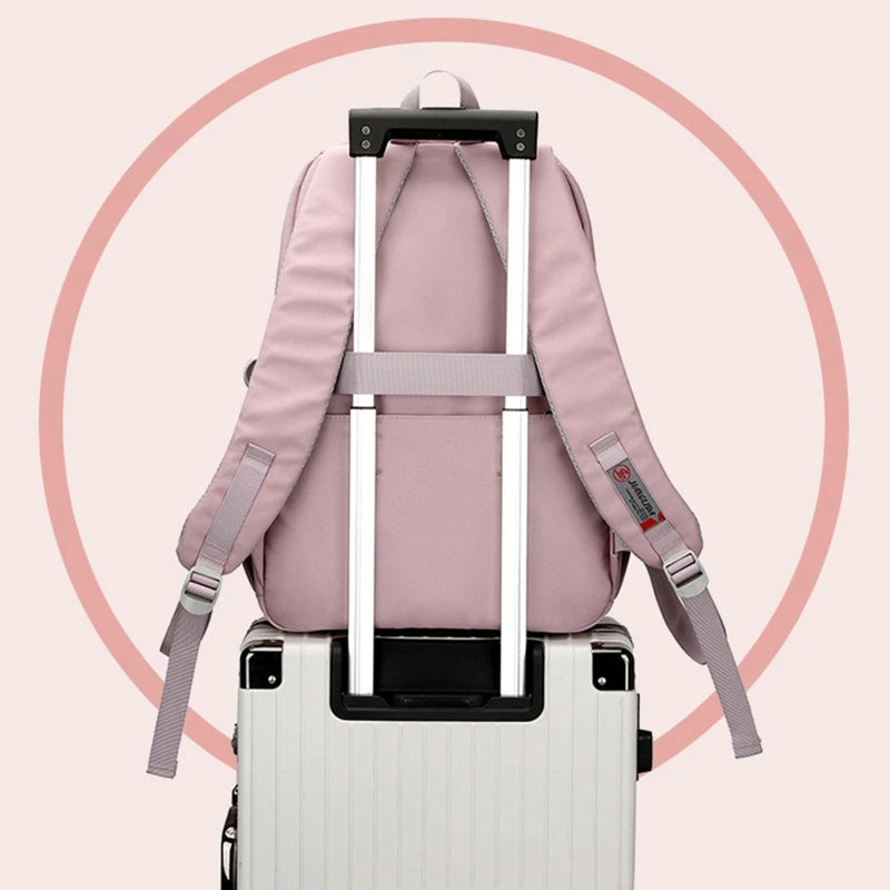 Nylon School Backpack for Female Students