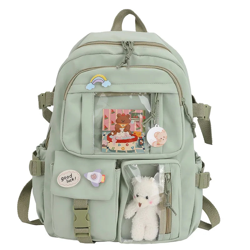 Women Backpacks Waterproof Multi-Pocket Nylon School Backpack for Student