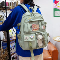 Women Backpacks Waterproof Multi-Pocket Nylon School Backpack for Student