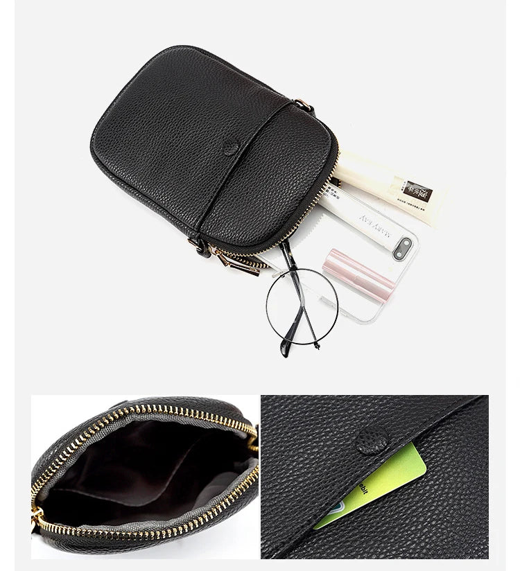 Women Crossbody Bags PU Leather Mobile Phone Purse Bag Female