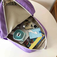 Women Ita Bag Backpack Nylon Japanese Preppy Style School Book Bags