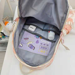 Women Schoolbag Girls Anti Nylon Backpack Student Bookbag Large Capacity