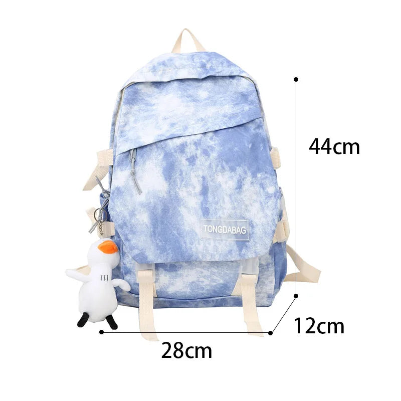 Women Schoolbag Girls Anti Nylon Backpack Student Bookbag Large Capacity