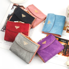Women Short Wallets Ring Zipper Purses Ladies Money Bags