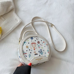 Small Round Handbags Canvas Shoulder Bag