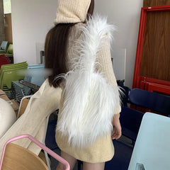 Women Shoulder Bag Hairy Purse Shopping Bag 01-SB-kammyx