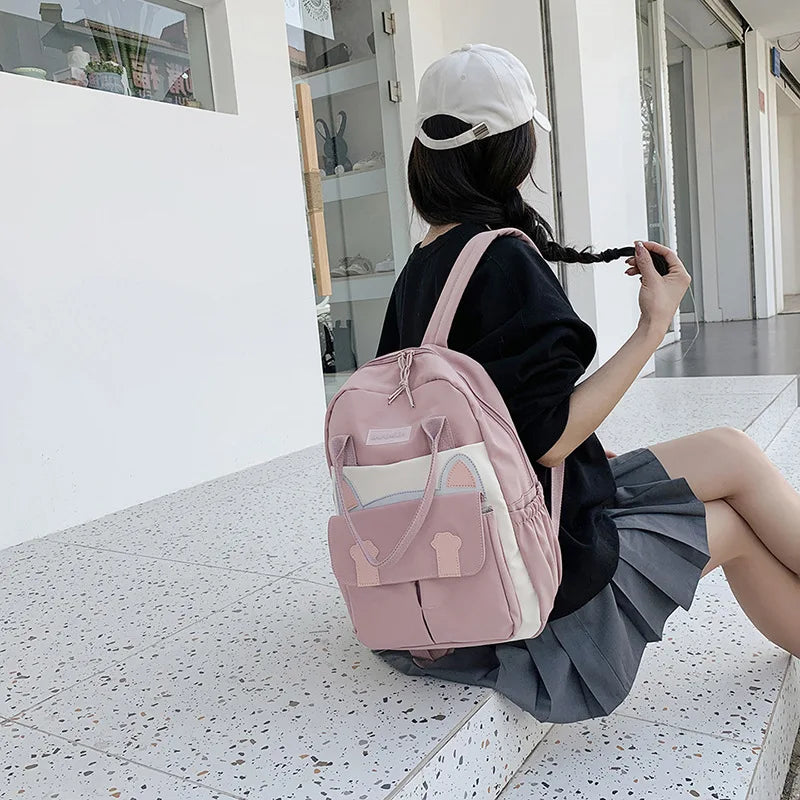 Cat Women Backpack Large Capacity School Bags For Teenagers Girls