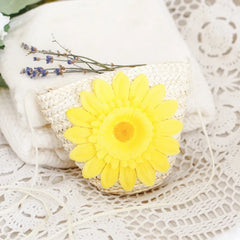 Flower Straw Bag Shoulder Mini Bag Key Wallet Children Beach Bag
