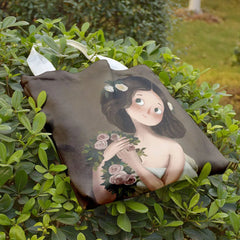 Oil Painting Shopping Bag Literary Retro Canvas Handbag