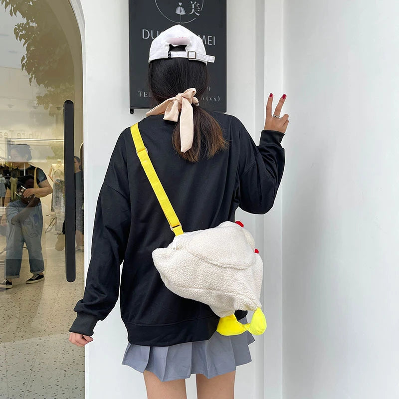 Plush Shoulder Bag Girl Large Capacity Messenger Purse