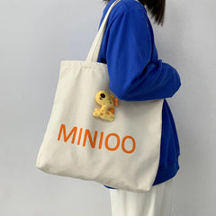 Plush Doll Shoulder Bag Japanese Ins College Tote Bag