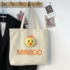 Plush Doll Shoulder Bag Japanese Ins College Tote Bag