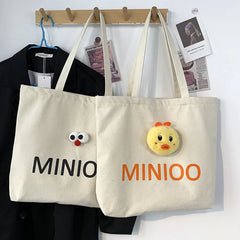 Plush Doll Shoulder Bag Japanese Ins College Tote Bag