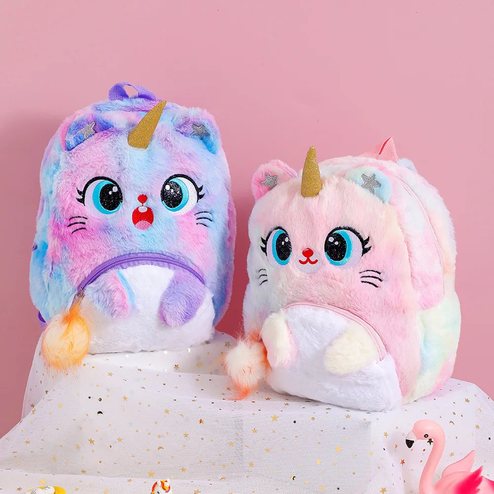 Big Eyes Cat School Backpack for Kids