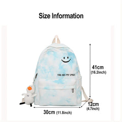 Smiley Harajuku School Backpack for Girls