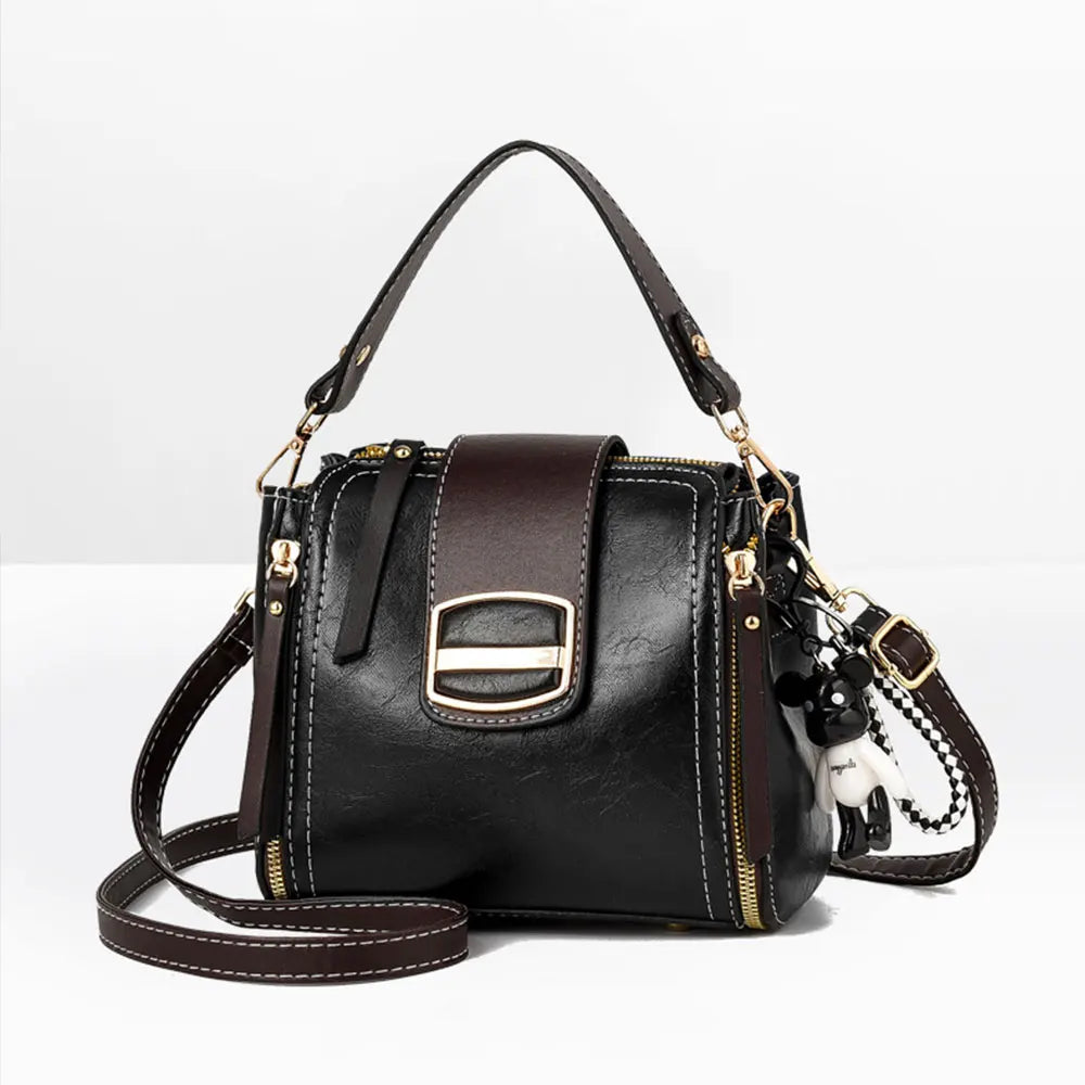 CuteTrend Vintage PU Leather Shoulder Bag Ladies Daily Crossbody Purse