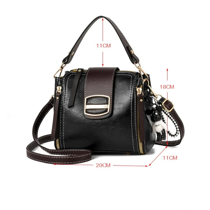 CuteTrend Vintage PU Leather Shoulder Bag Ladies Daily Crossbody Purse