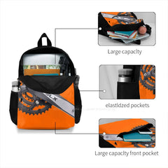 Cycling Crank Gears Bike Bicycle Cyclist School Bag Backpack Laptop 15 Inch