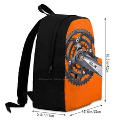 Cycling Crank Gears Bike Bicycle Cyclist School Bag Backpack Laptop 15 Inch