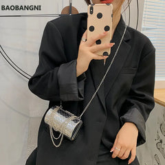 Metallic Silver Evening Clutch Bag Women Bags For Wedding Party Handbags