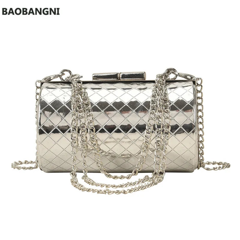 Metallic Silver Evening Clutch Bag Women Bags For Wedding Party Handbags