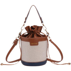 Casual Drawstring Faux Leather Crossbody Bag for Women