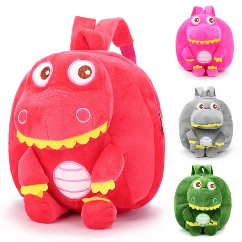 D0LF Plush Dinosaur Rucksack Cartoon Backpack Travel School Daypack