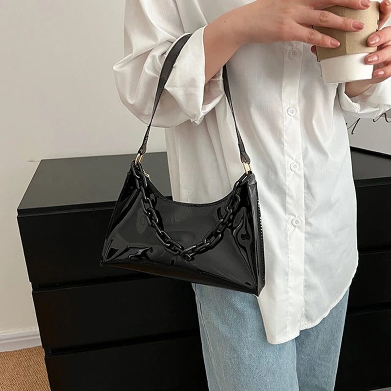 D0LF Ladies Jelly Bags PVC Clear Bag Underarm Bags Casual Women Summer Handbags