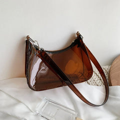 D0LF Vintage Ladies Clear Handbag Hobos Purse Bag
