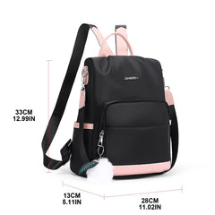 D0LF Women Backpack Purse Anti-theft Lightweight Travel School Shoulder Bag